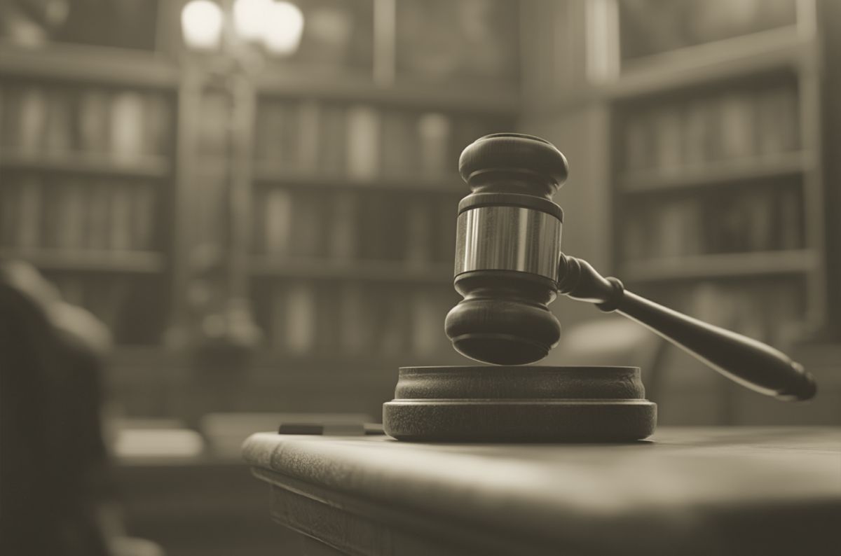 Gavel in a law chamber — Two Black Coats, law firm in Islamabad